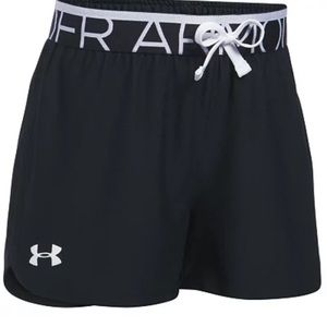 Under Armour heatgear loose fit shorts active wear shorts black and white small‌